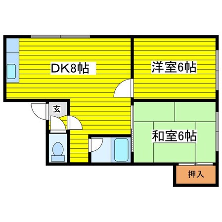 東区役所前駅 徒歩12分 3階の物件間取画像